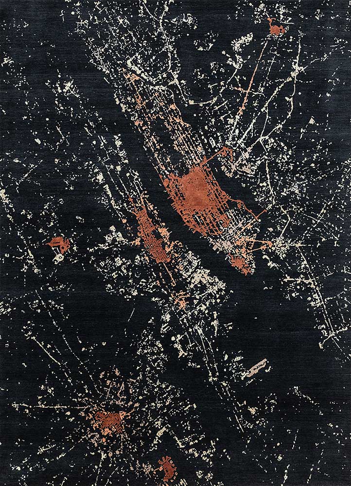 Alfombra de lana - 300 x 240 cm - negro