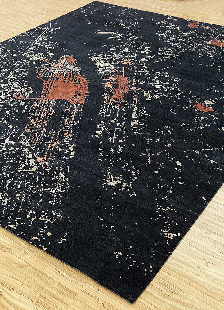 Alfombra de lana - 300 x 240 cm - negro