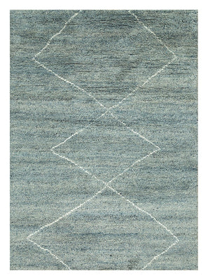 Alfombra de lana - 240 x 150 cm - azul petróleo