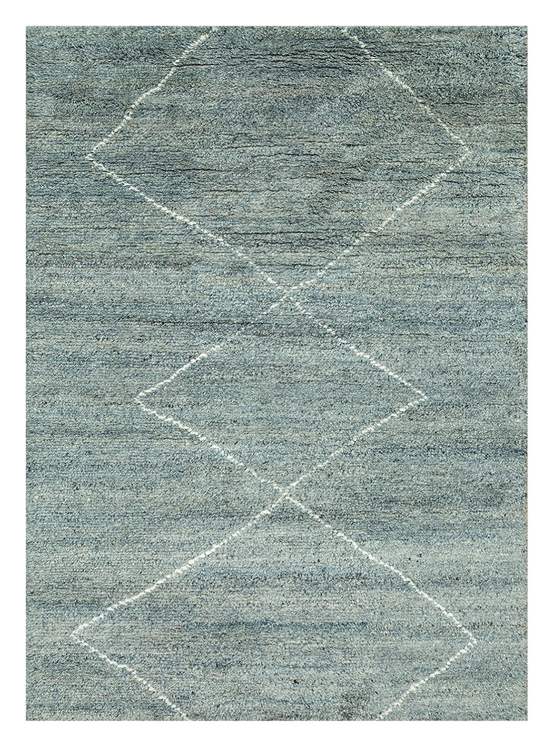 Alfombra de lana - 240 x 150 cm - azul petróleo