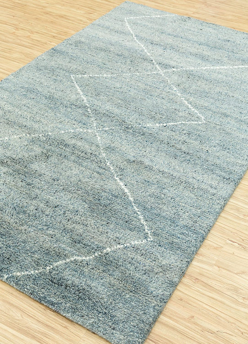Alfombra de lana - 240 x 150 cm - azul petróleo