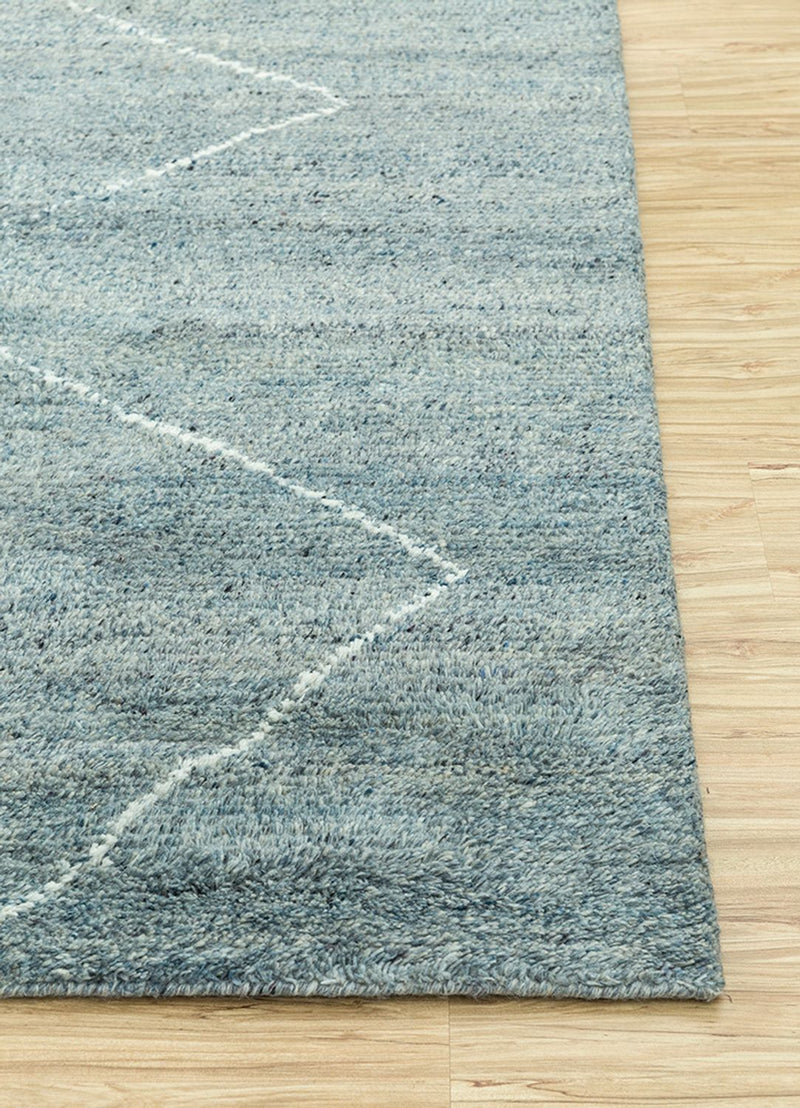 Alfombra de lana - 240 x 150 cm - azul petróleo