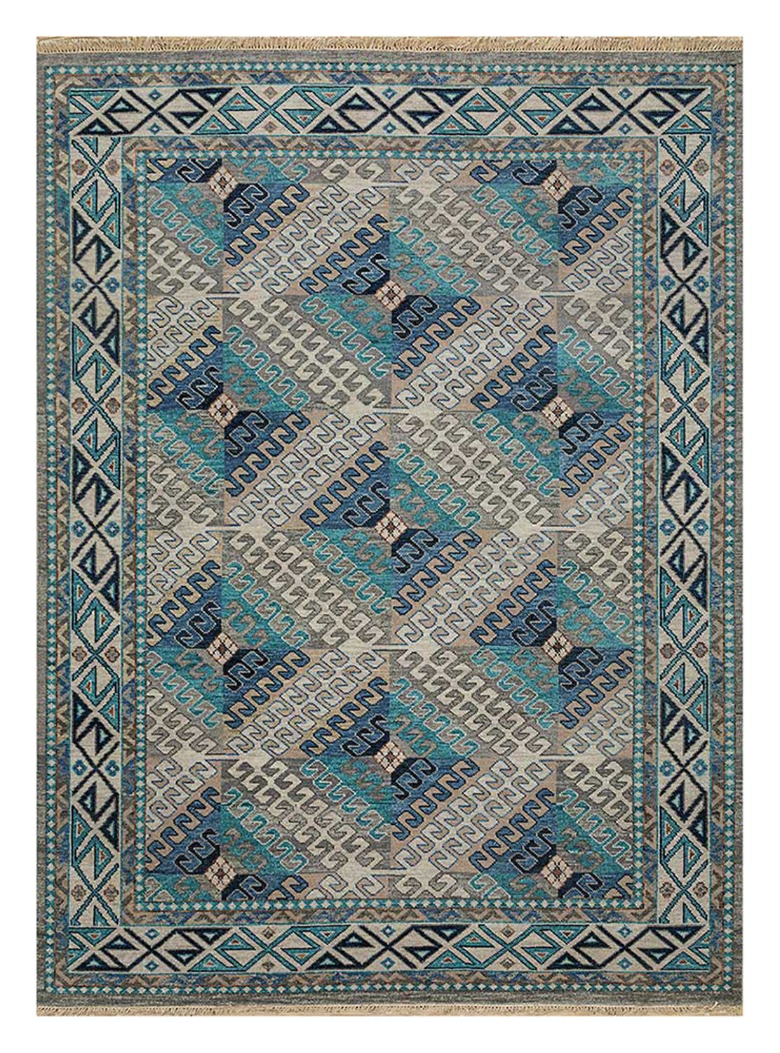 Alfombra de lana - 240 x 150 cm - azul claro