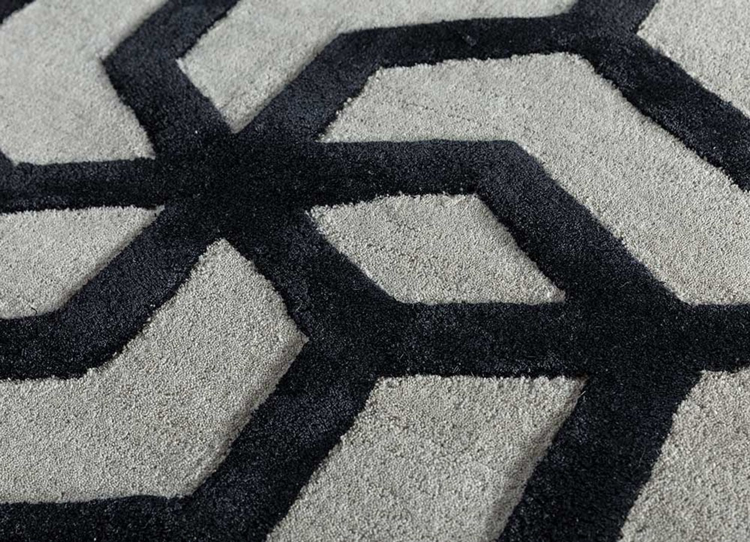 Alfombra de lana - 240 x 150 cm - gris