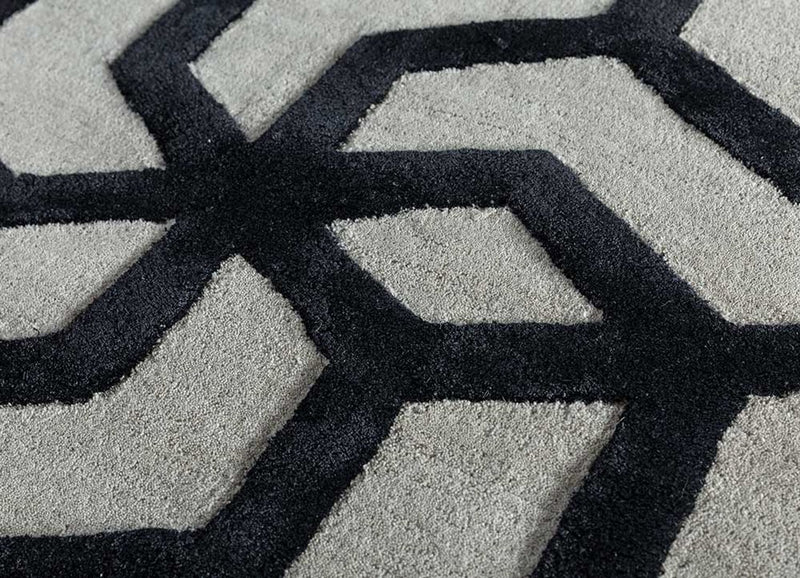Alfombra de lana - 240 x 150 cm - gris