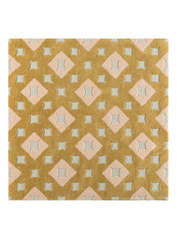 Alfombra de lana cuadrado  - 180 x 180 cm - oro