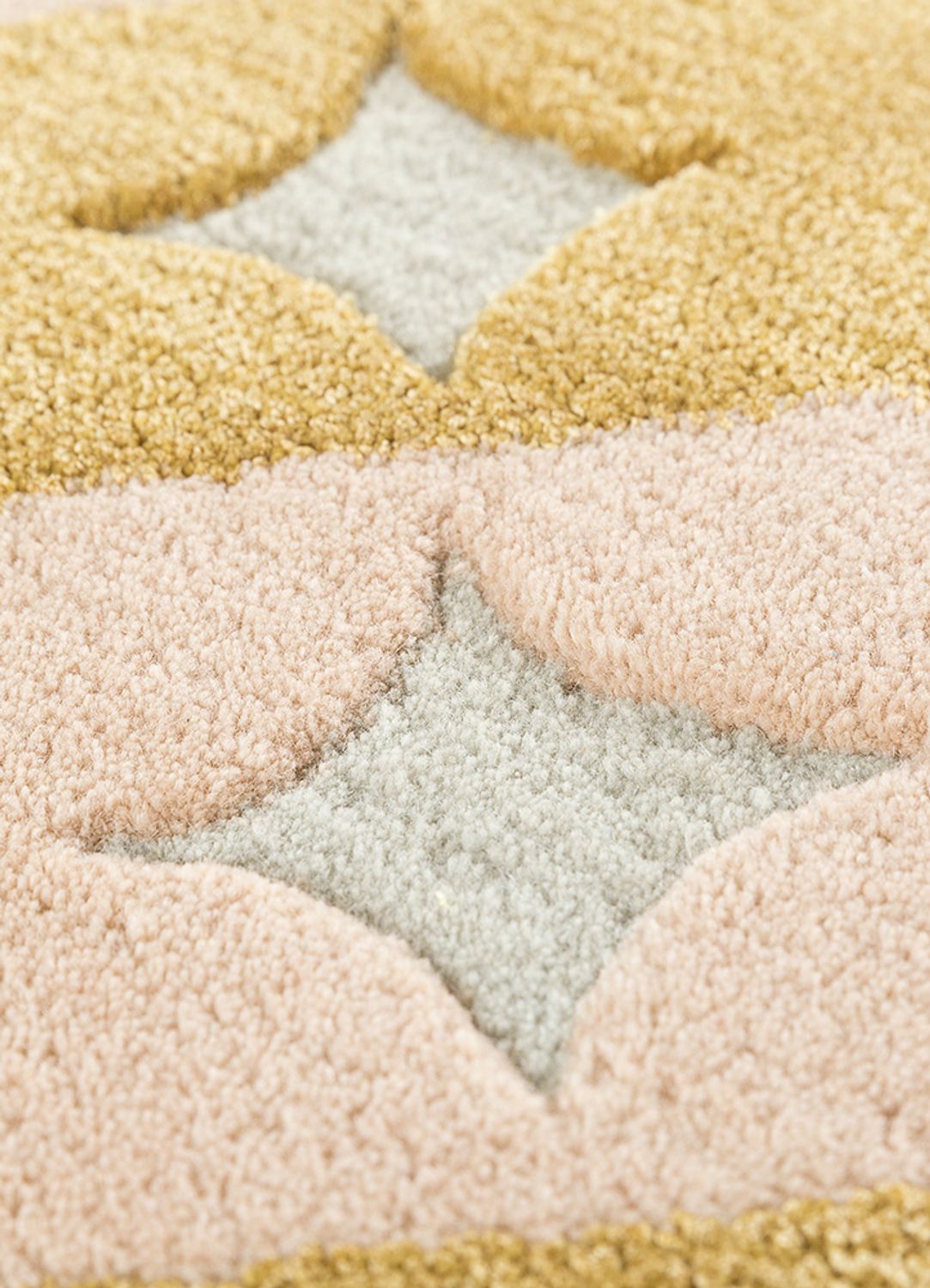 Alfombra de lana cuadrado  - 180 x 180 cm - oro