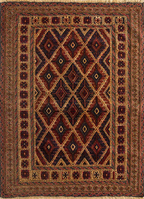 Alfombra de lana cuadrado  - 120 x 120 cm - oro