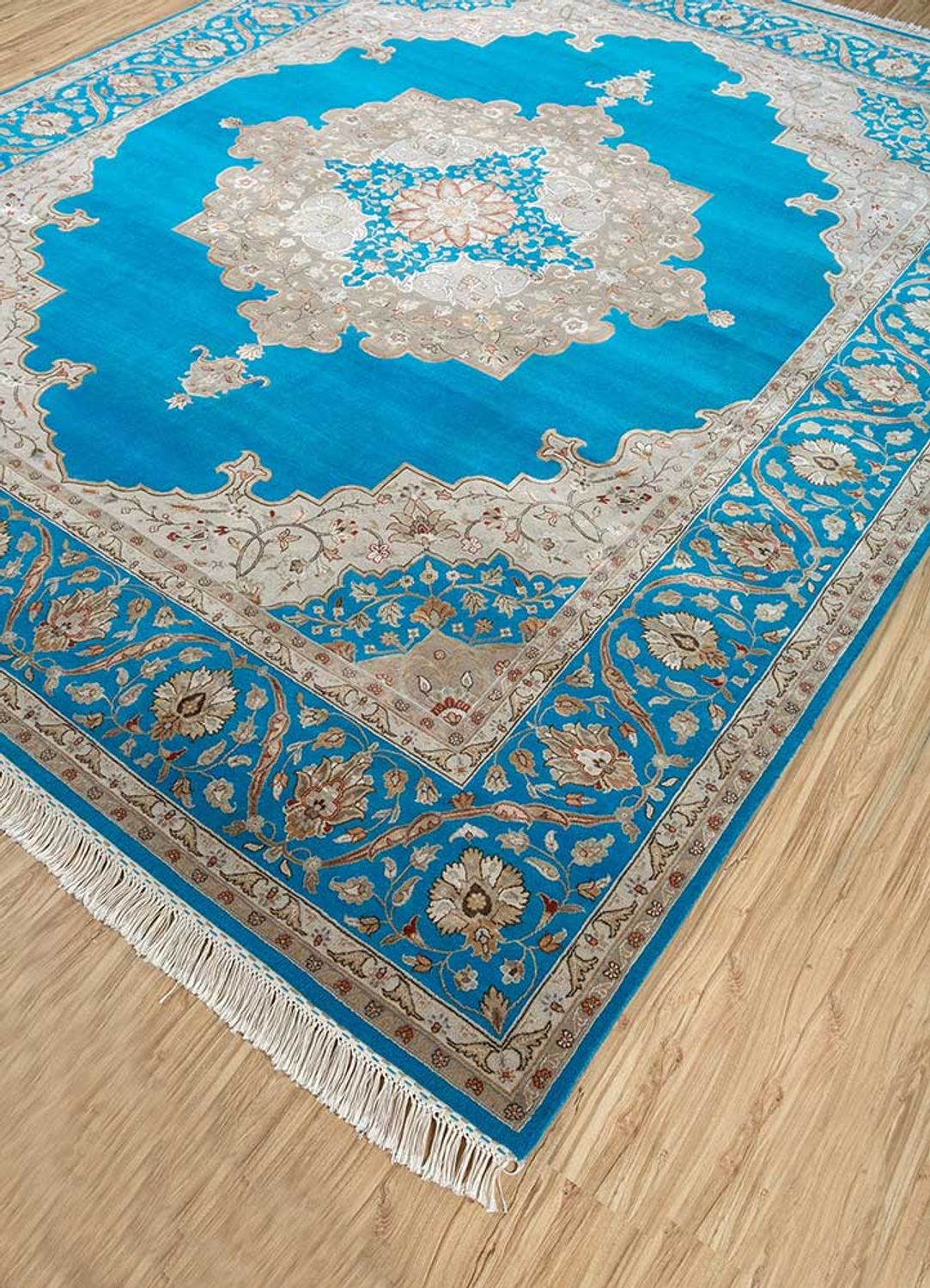 Alfombra de lana - 300 x 240 cm - azul