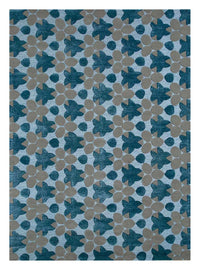 Alfombra de lana - 240 x 170 cm - azul