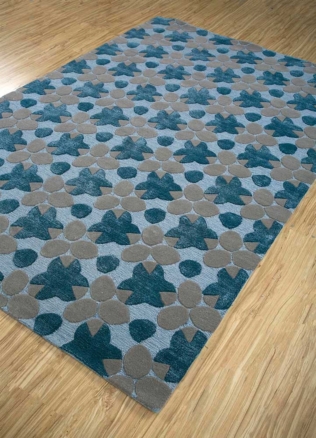 Alfombra de lana - 240 x 170 cm - azul