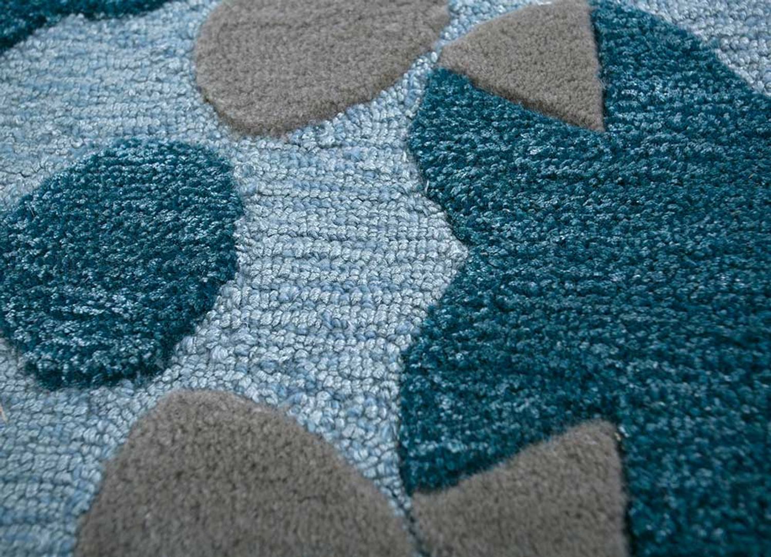 Alfombra de lana - 240 x 170 cm - azul