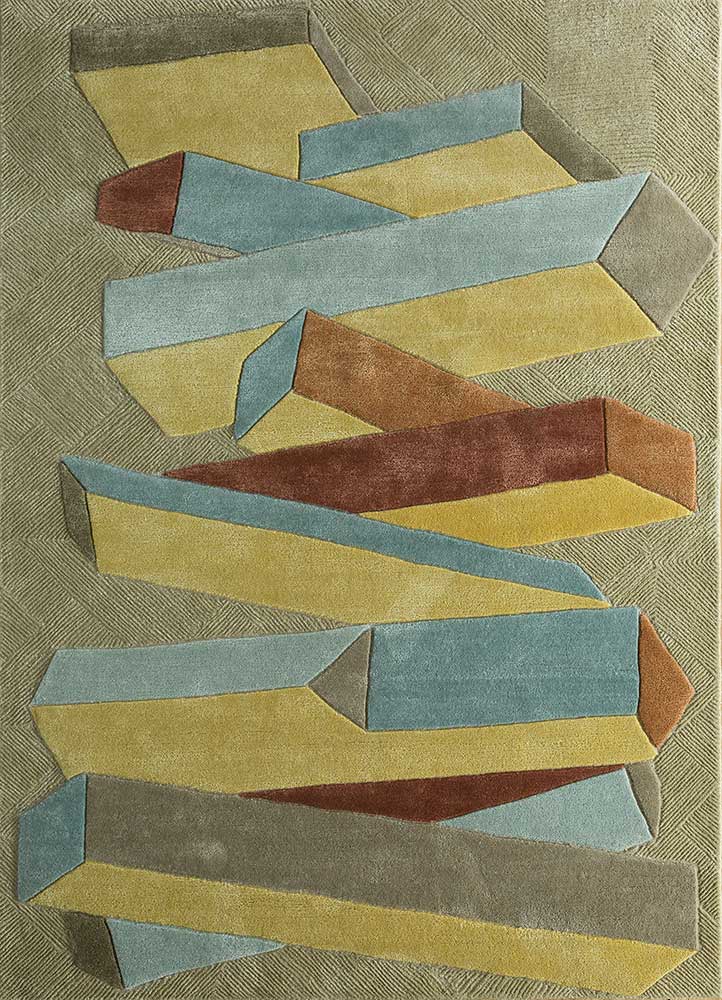 Alfombra de lana - 240 x 170 cm - oro