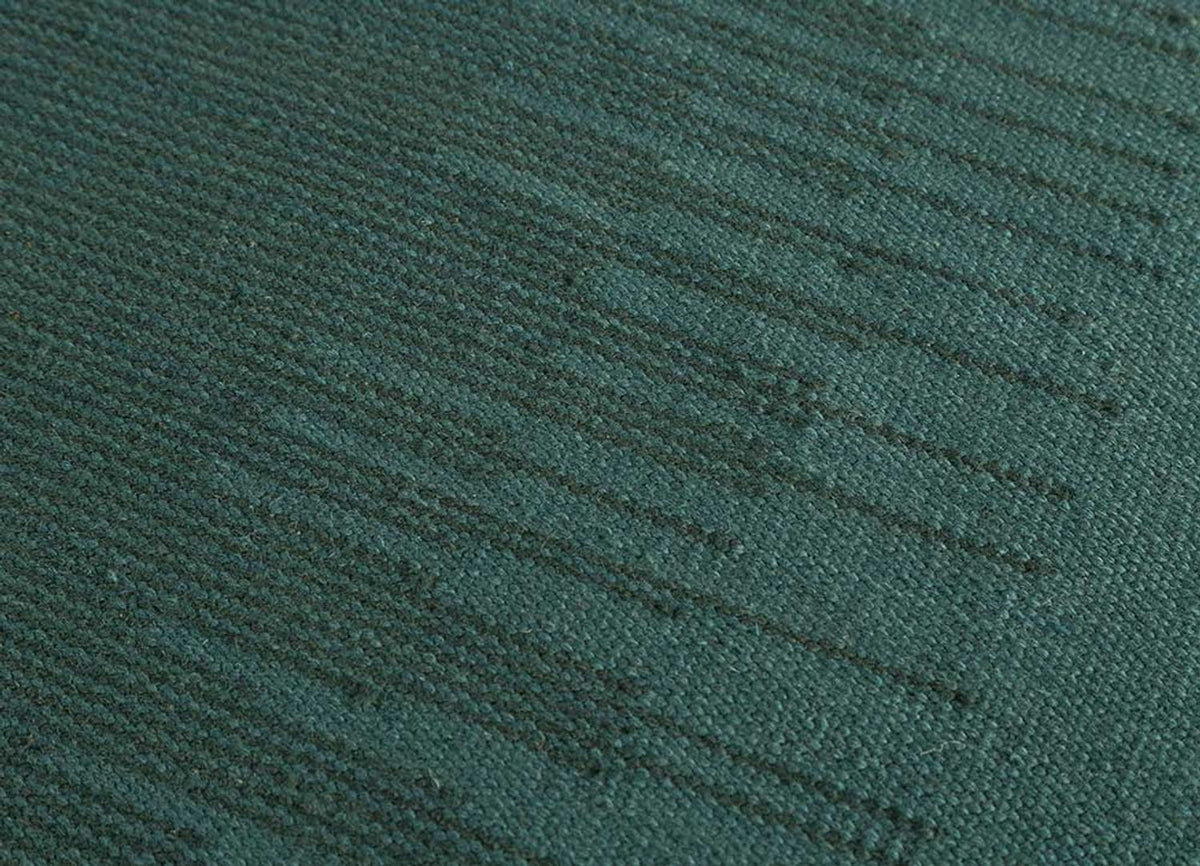 Alfombra de lana - 240 x 150 cm - verde oscuro