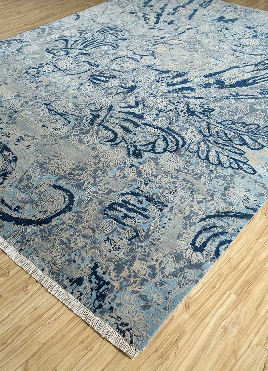 Alfombra de lana - 300 x 240 cm - azul