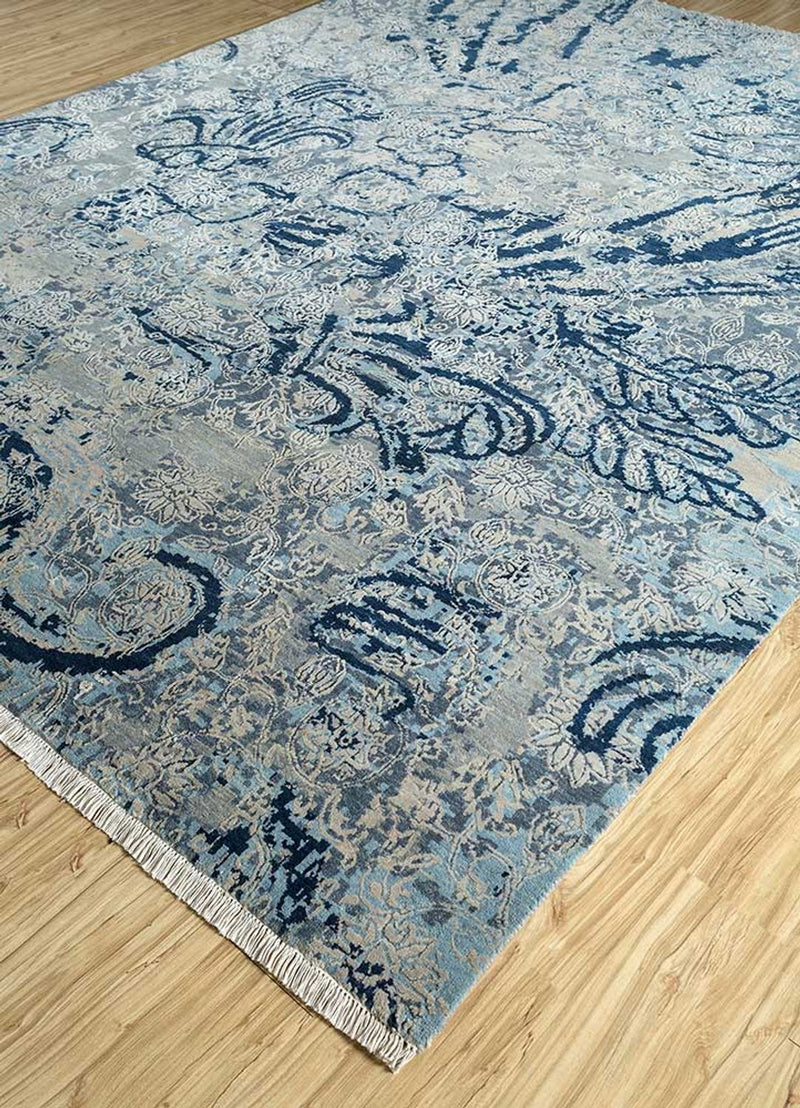 Alfombra de lana - 300 x 240 cm - azul