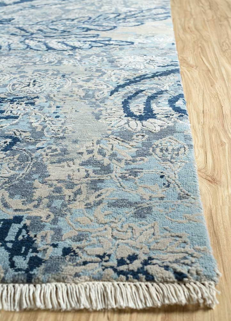 Alfombra de lana - 300 x 240 cm - azul