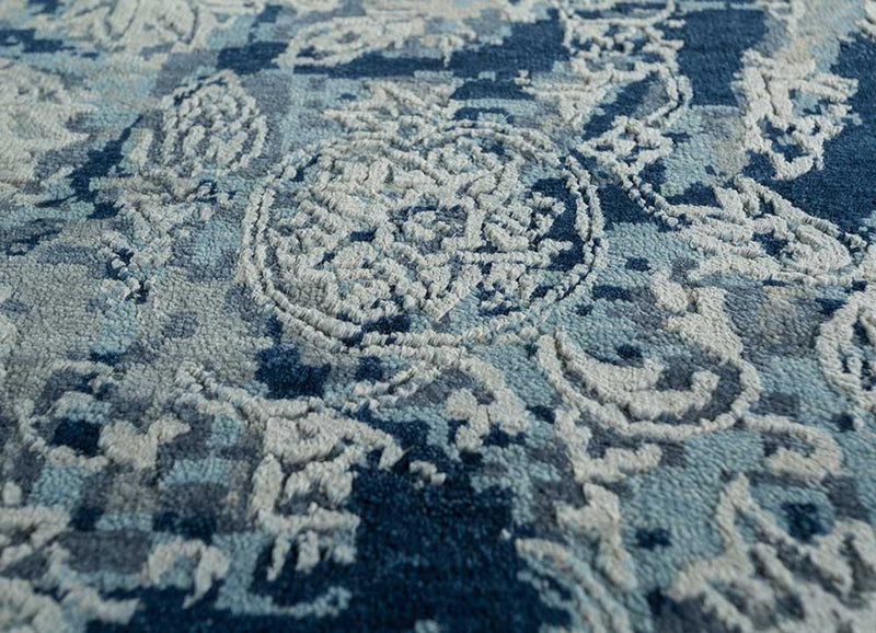 Alfombra de lana - 300 x 240 cm - azul