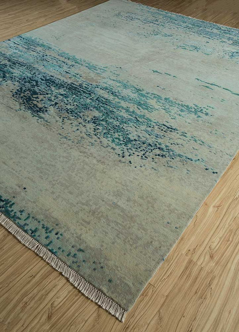 Alfombra de lana - 300 x 240 cm - azul