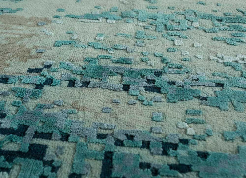 Alfombra de lana - 300 x 240 cm - azul