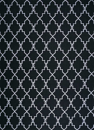 Alfombra de lana - 375 x 270 cm - blanco y negro