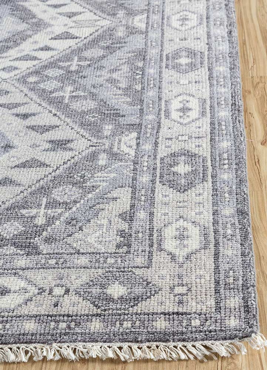 Alfombra de lana - 300 x 200 cm - gris claro