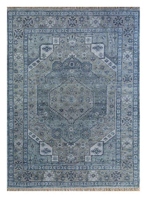 Alfombra de lana - 300 x 200 cm - azul oscuro