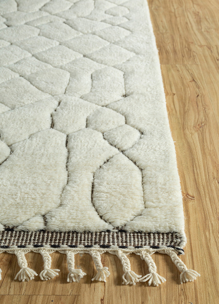 Alfombra de lana - 300 x 200 cm - crema