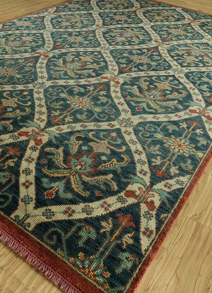 Alfombra de lana - 300 x 200 cm - verde oscuro