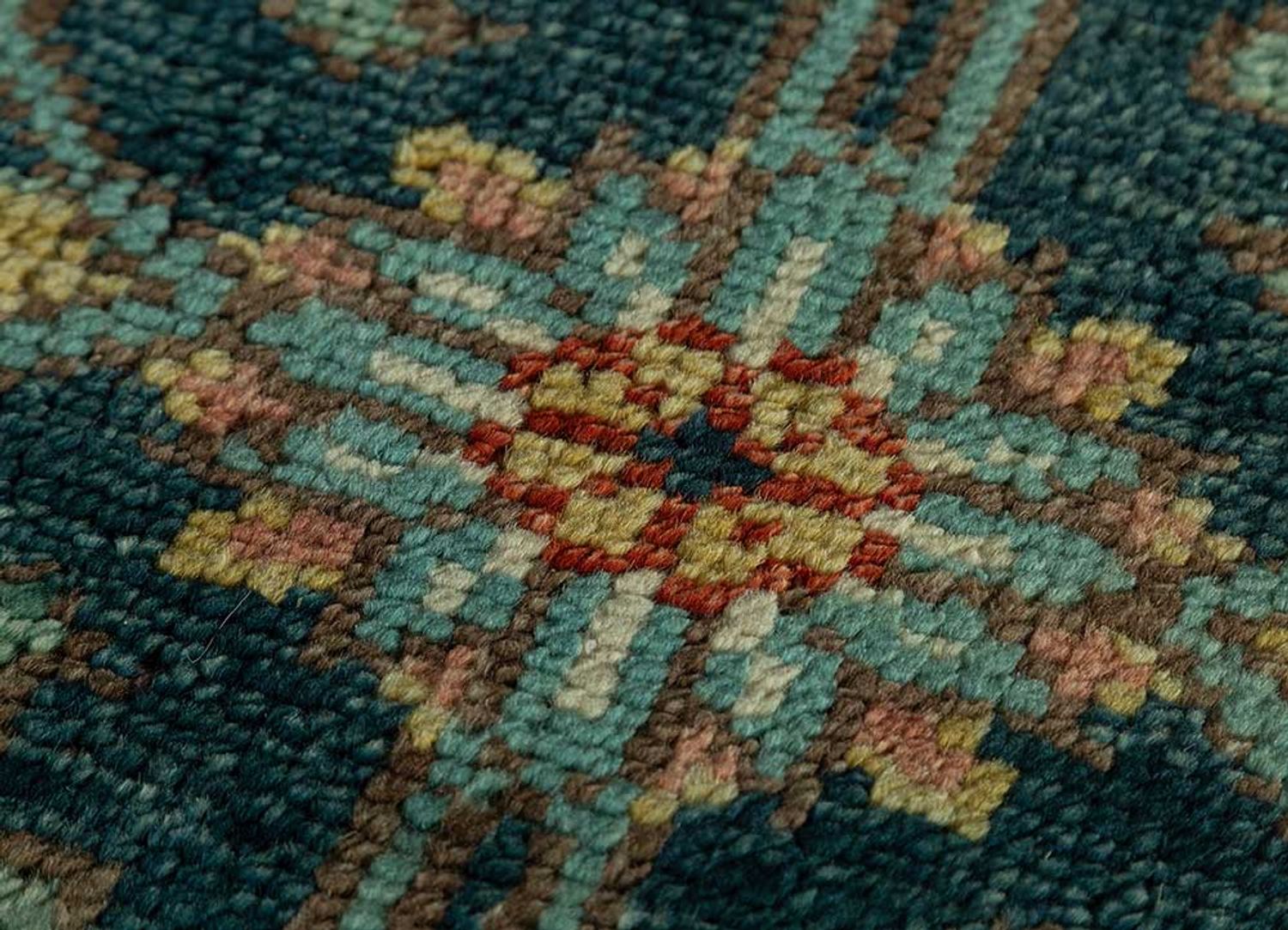 Alfombra de lana - 300 x 200 cm - verde oscuro
