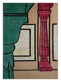 Alfombra de lana forma especial  - 270 x 180 cm - naranja