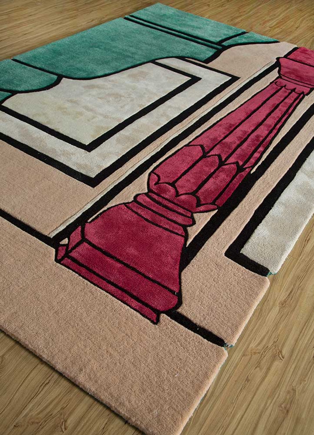 Alfombra de lana forma especial  - 270 x 180 cm - naranja