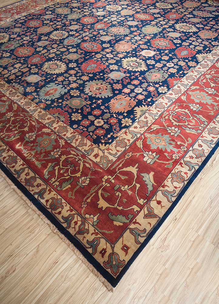 Alfombra de lana - 435 x 360 cm - azul