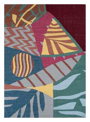 Alfombra de lana - 270 x 180 cm - multicolor