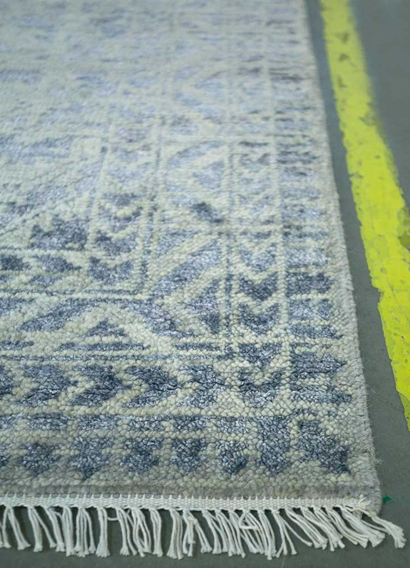 Alfombra de lana - 435 x 360 cm - azul claro