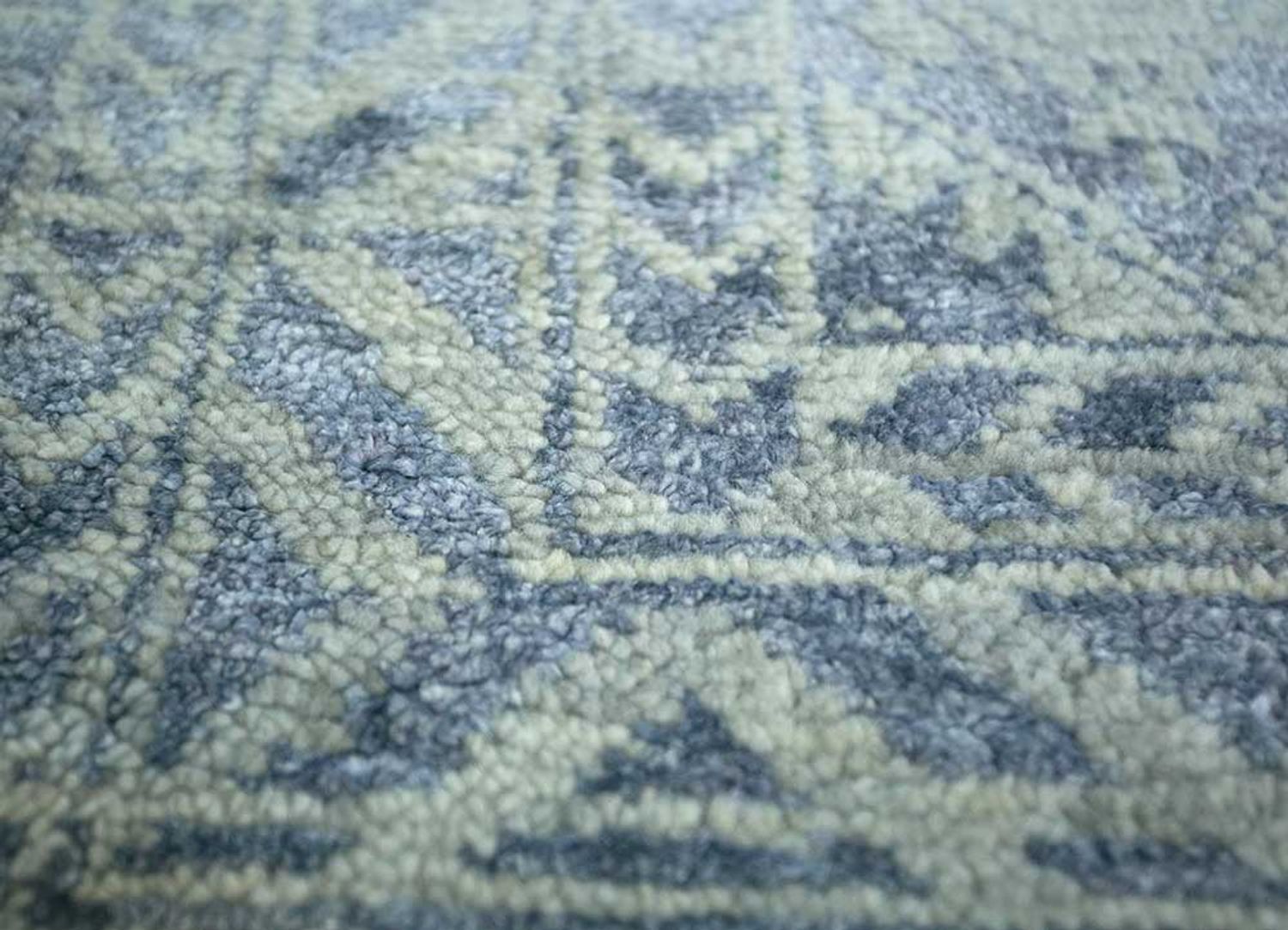 Alfombra de lana - 435 x 360 cm - azul claro