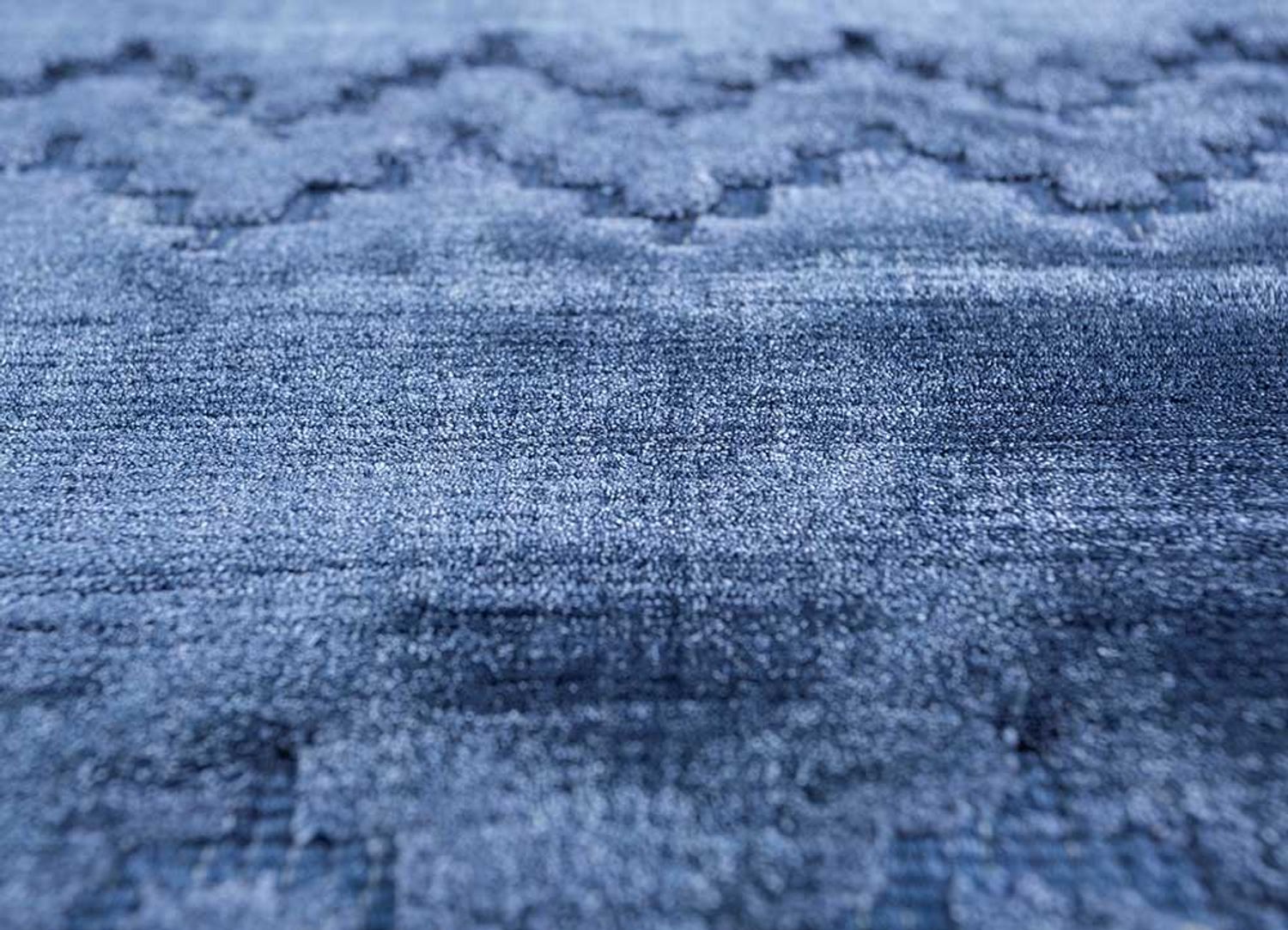 Alfombra de viscosa - 300 x 240 cm - azul