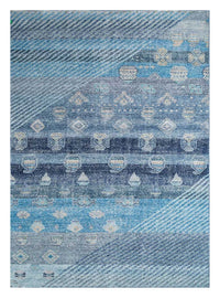 Alfombra de lana - 240 x 150 cm - azul