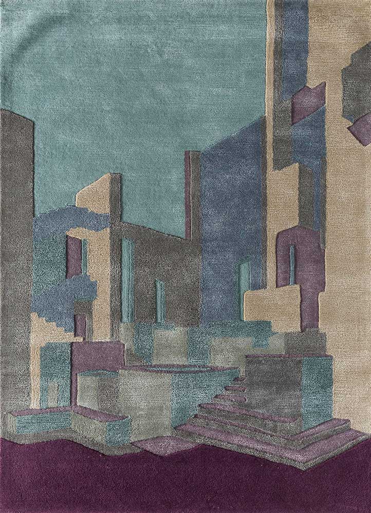 Alfombra de lana - 240 x 150 cm - multicolor