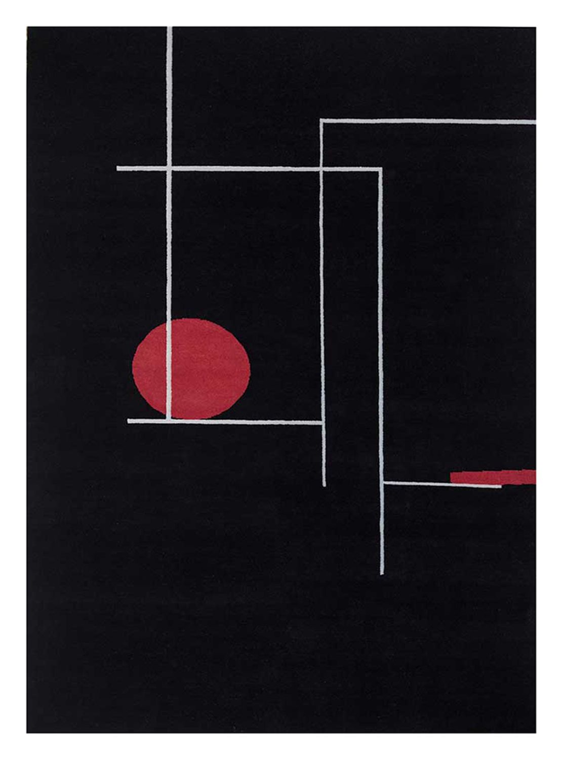 Alfombra de lana - 270 x 180 cm - negro