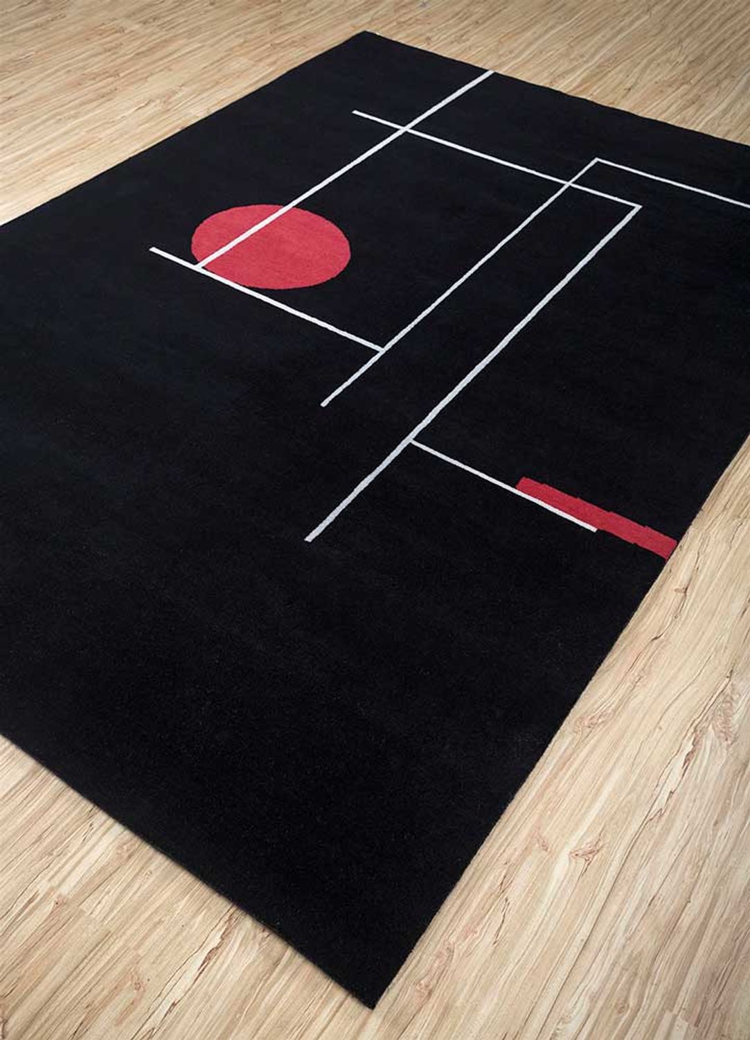 Alfombra de lana - 270 x 180 cm - negro