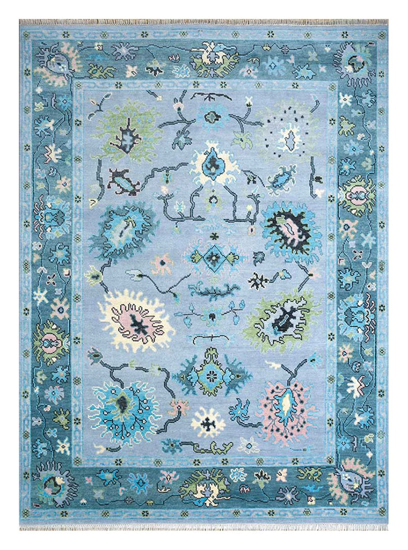 Alfombra de lana - 300 x 240 cm - turquesa