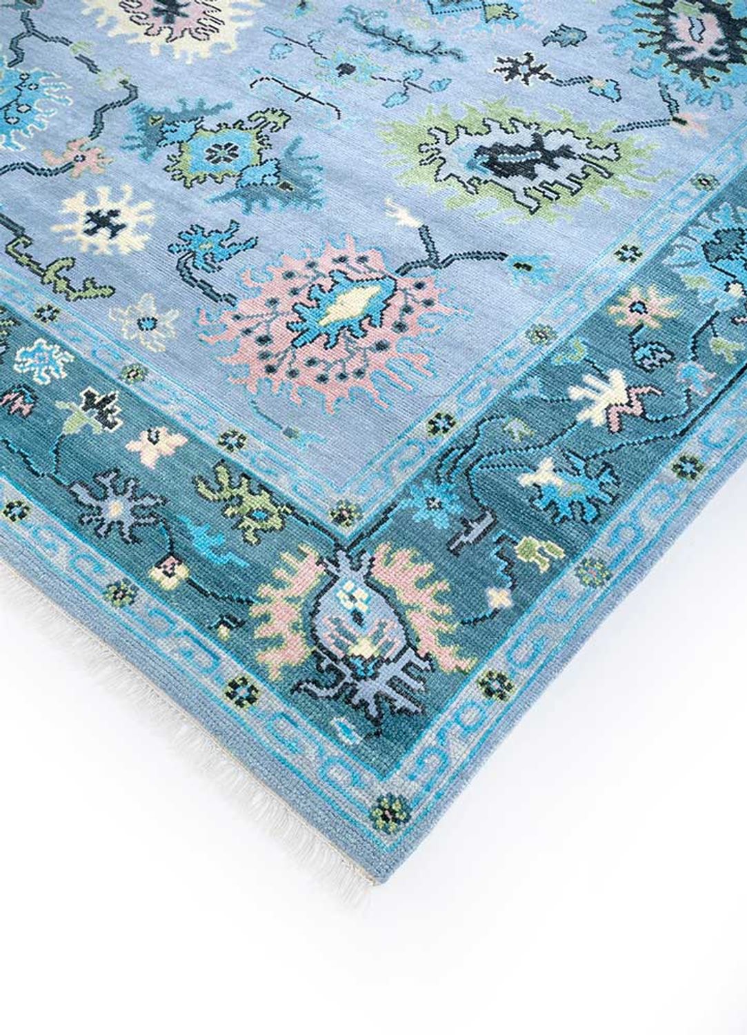 Alfombra de lana - 300 x 240 cm - turquesa