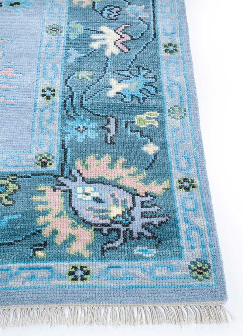 Alfombra de lana - 300 x 240 cm - turquesa