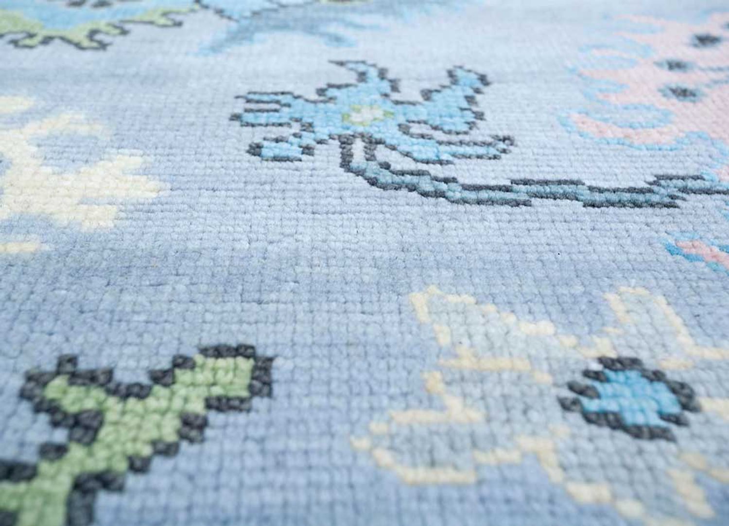 Alfombra de lana - 300 x 240 cm - turquesa