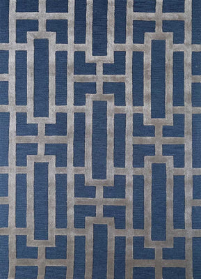 Alfombra de lana - 270 x 180 cm - azul