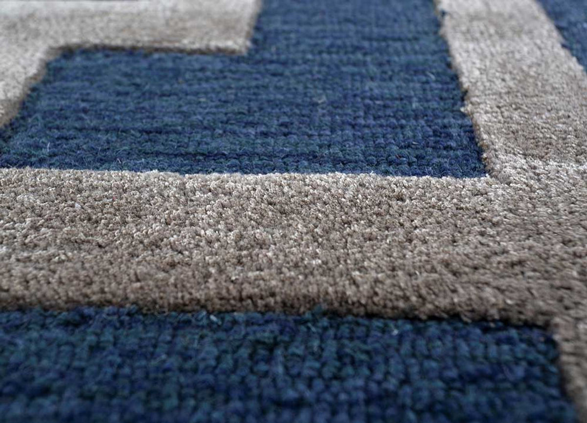 Alfombra de lana - 270 x 180 cm - azul