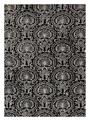 Alfombra de lana - 240 x 150 cm - blanco y negro