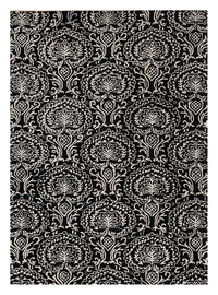 Alfombra de lana - 240 x 150 cm - blanco y negro