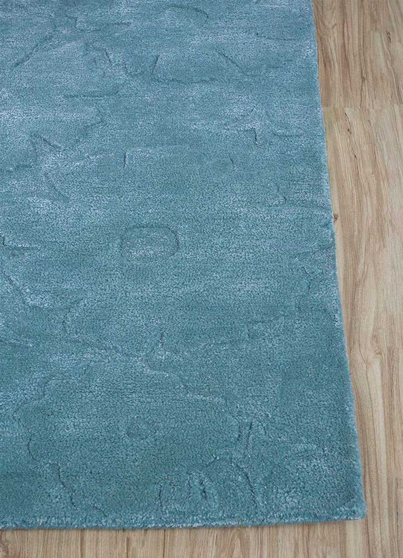 Alfombra de lana - 270 x 180 cm - turquesa
